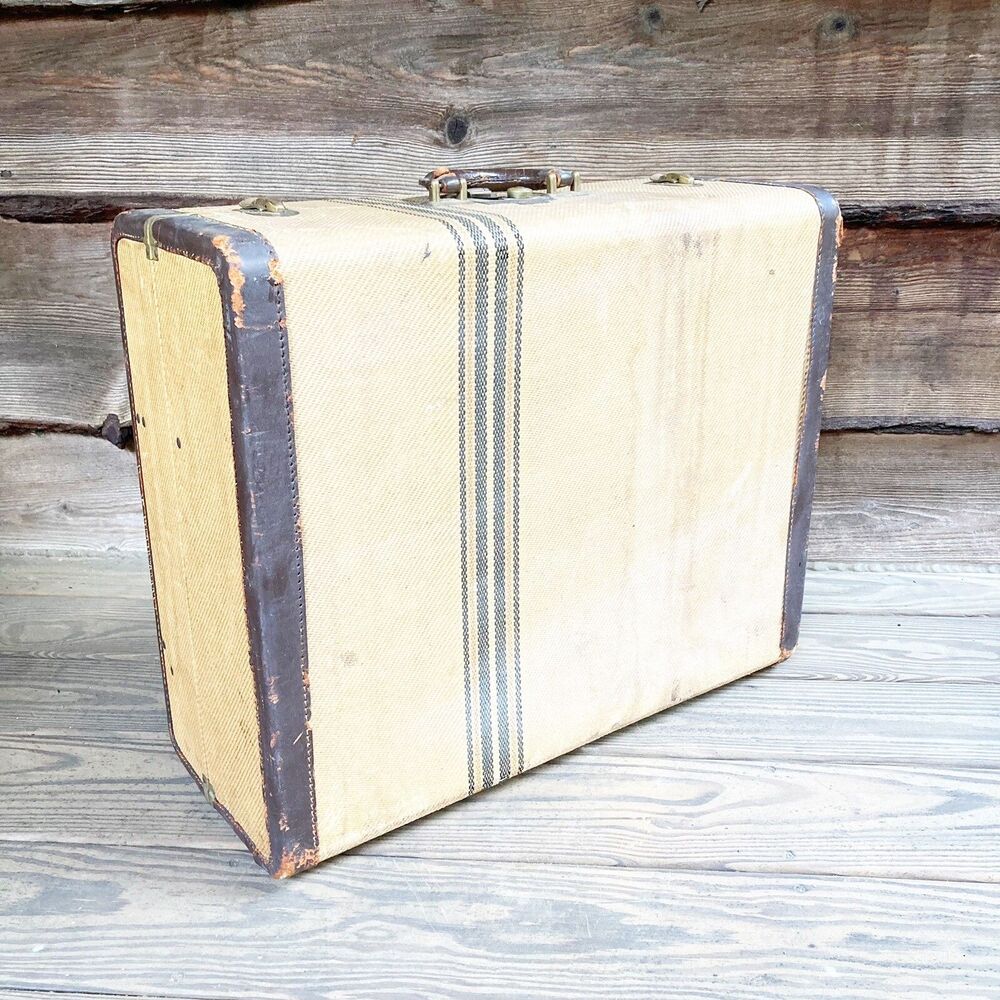 Vintage Tweed Train Case Kleber Luggage - Picture 2 of 8